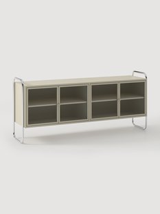 Metalen dressoir Robyn met glazen front