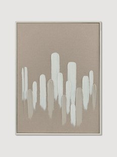 Handbeschilderde canvasdoek Upside met houten frame