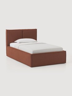 Boucl&eacute; gestoffeerd eenpersoonsbed Dream met opbergruimte