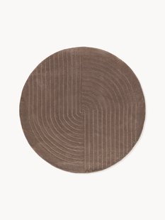 Rond handgetuft wollen vloerkleed Mason