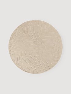 Rond handgetuft wollen vloerkleed Aaron