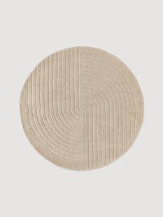 Rond handgetuft wollen vloerkleed Mason