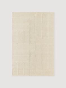 Handgetuft wollen hoog-laag vloerkleed Alexia met geometrisch patroon