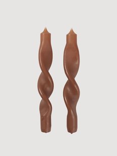 Handgemaakte steekkaarsen Twist (set van 2)