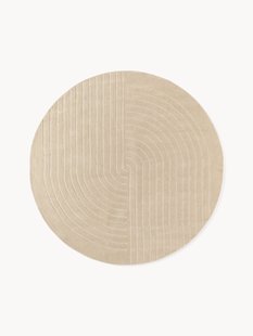 Rond handgetuft wollen vloerkleed Mason