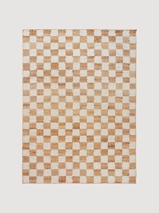 Handgeweven laagpolig wollen vloerkleed Check, in verschillende formaten
