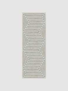 Wasbare chenille loper Labyrinth van Jonathan Adler