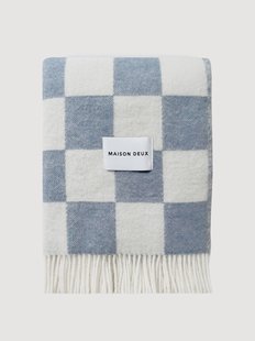 Wollen plaid Checkerboard met ruitjespatroon