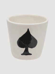 Handbeschilderde espressokopje Ace of Spades