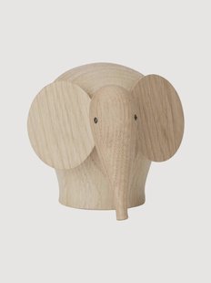 Decoratief object van eikenhout Nunu Olifant