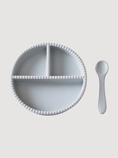 Kinderserviesset Bubble van silicone, 2-delig