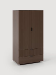 Houten compacte kledingkast Sato