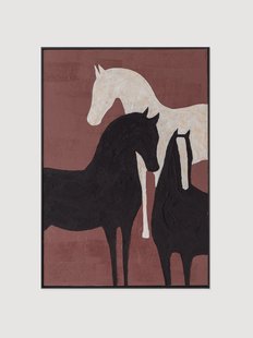 Handbeschilderde canvasdoek Blend met houten frame