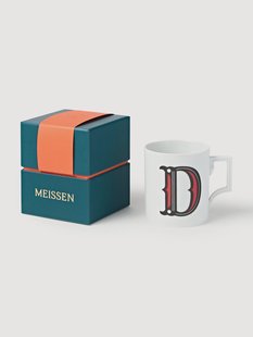 Handgemaakte beker Initials met decoratief motief