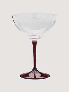 Kristallen champagneglazen I Love You, 2-delig