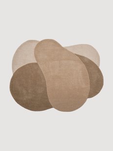 Vloerkleed Denton van wol met organische vorm