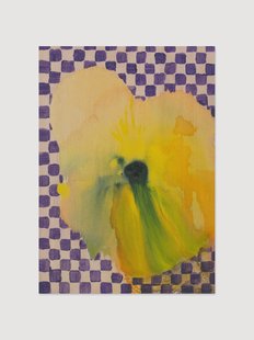 Digitale print Flower With Checks 02