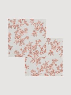 Katoenen servetten Whimsical Rose, 2-delig