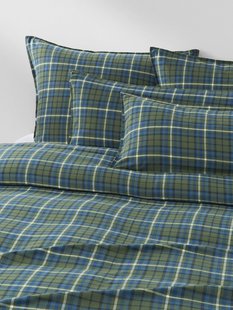 Geruit flanellen dekbedovertrek Linsay