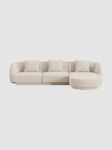 Chenille hoekbank Tulum (4-zits)