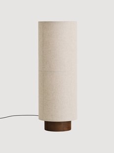 Handgemaakte linnen tafellamp Hashira, dimbaar