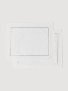 Katoensatijnen placemats Tatiana, 2-delig