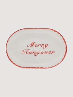 Handbeschilderd serveerplateau Merry Hangover