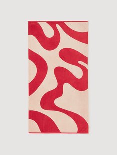 Velours strandlaken Pia met golvend patroon