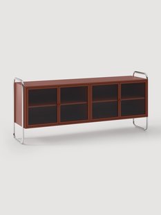 Metalen dressoir Robyn met glazen front