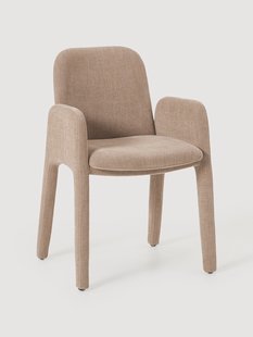 Gestoffeerde eetkamerstoel Selena met armleuningen