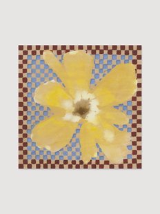 Digitale print Flower With Checks 03