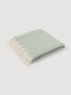 Wollen plaid Tyrol met zigzagpatroon en franjes