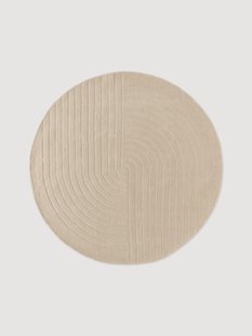 Rond handgetuft wollen vloerkleed Mason