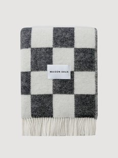 Wollen plaid Checkerboard met ruitjespatroon