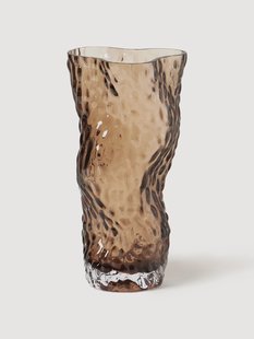 Mondgeblazen glazen vaas Ostrea Rock, H 30 cm