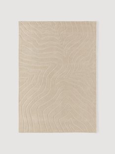 Handgetuft hoog-laag wollen vloerkleed Aaron