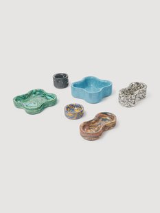 Decoratieve schalen Elara van marmer, 6-delig