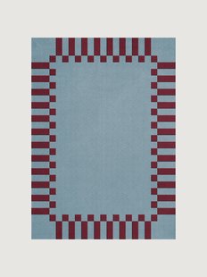 Handgeweven hoogpolig wollen vloerkleed Tekla Frame