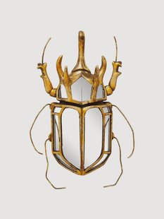 Handgemaakte wanddecoratie Beetle van spiegelglas