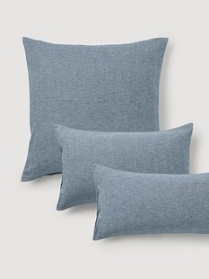 Flanellen kussenhoes Wanda met visgraatpatroon