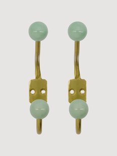 Handgemaakte metalen wandhaken Ball, 2-delig