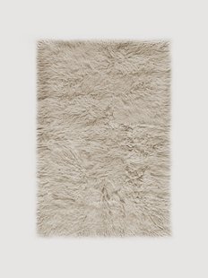 Handgeweven langpolig wollen vloerkleed Shaggy