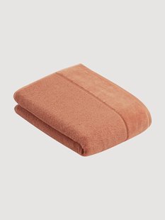 Katoenen badhanddoek Pure met velours bies