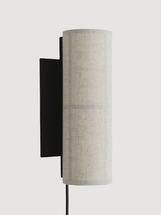 Handgemaakte wandlamp Hashira van linnen