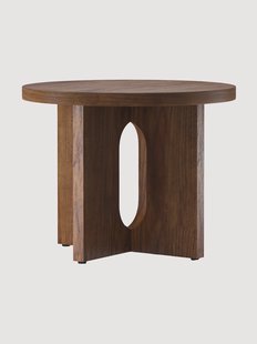 Ronde houten bijzettafel Androgyne