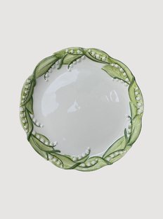 Handbeschilderd dinerbord Lily of the Valley