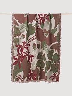 Omkeerbare plaid Latisha met franjes