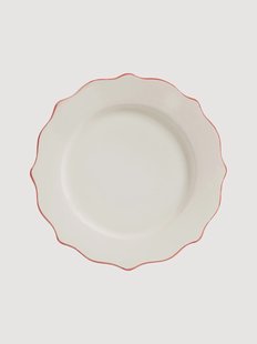 Handbeschilderd dinerbord Scalloped