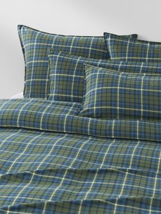 Geruit flanellen dekbedovertrek Linsay