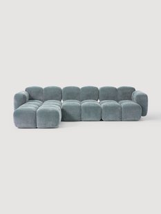 Modulaire bank Tayla (4-zits) met poef (links/rechts)